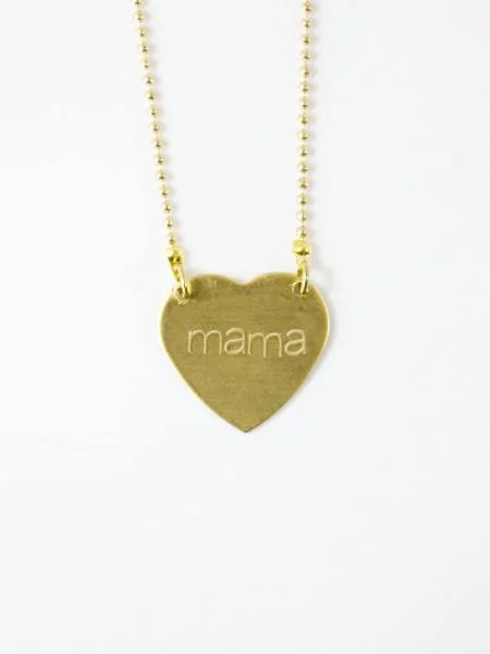 Trendy And Classic Jewelry Now At Reduced Prices Mama Stamped Heart Necklace