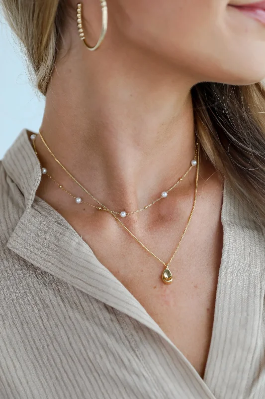 Elegant Jewelry, Exclusive Prices – Shop Now Meghan Gold Pearl Layered Chain Necklace Elegant Jewelry, Exclusive Prices – Shop Now Meghan Gold Pearl Layered Chain Necklace