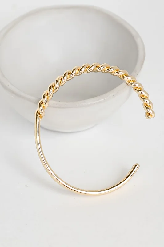 Luxury Jewelry At Unbeatable Discounts Missy Gold Twisted Cuff Bracelet