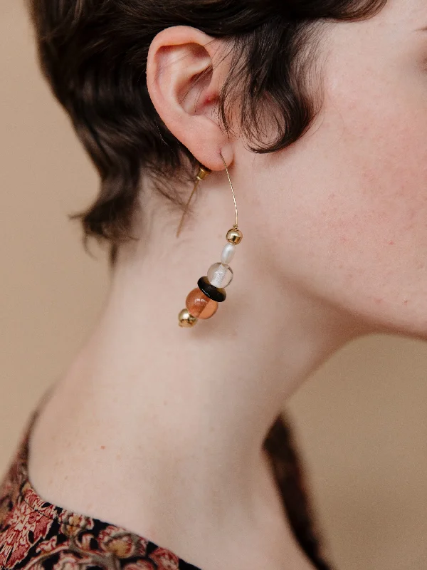 Elegant Rose Gold Jewelry For A Stylish Touch Mod Bead Earrings - Gold