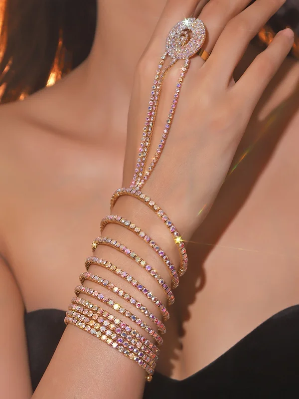 Exclusive Jewelry Offers – Sparkle For Less Multilayer Sparkling Rhinestone Mitten Bracelet Exclusive Jewelry Offers – Sparkle For Less Multilayer Sparkling Rhinestone Mitten Bracelet