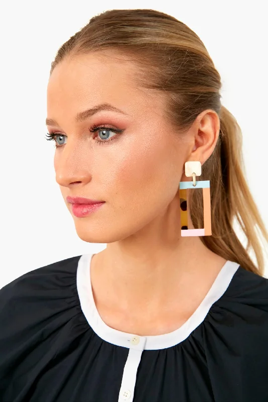 Make Your Outfit Shine With Discounted Jewelry Neutral Color Block Earrings