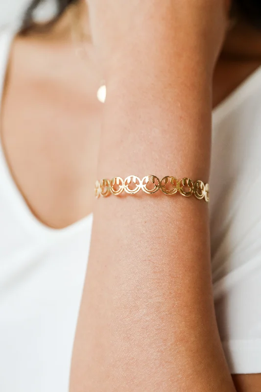 Must-Have Jewelry At Irresistible Discounts FINAL SALE - Noelle Gold Smiley Face Cuff Bracelet Must-Have Jewelry At Irresistible Discounts FINAL SALE - Noelle Gold Smiley Face Cuff Bracelet