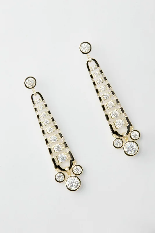 Limited-Time Jewelry Sale – Don't Miss These Deals Noir Enamel Embellished Drops