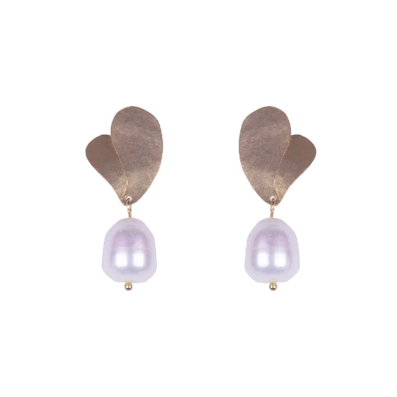 Elegant Jewelry, Exclusive Prices – Shop Now NTA Double Leaf Pearl Drop Earrings