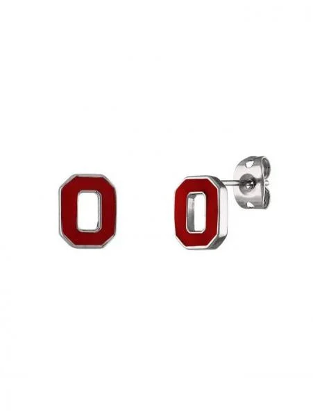 Discounted Jewelry For A Glamorous Look Ohio State Block "O" Stud Earrings