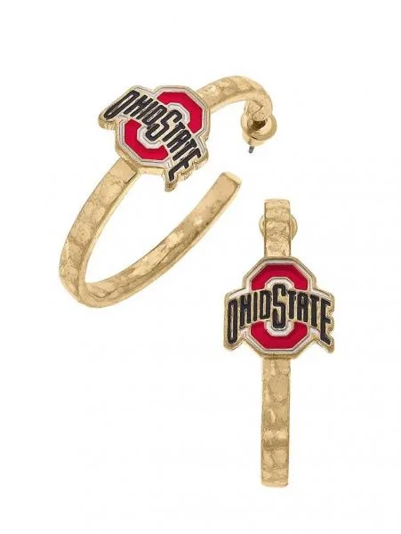 Flash Sale On Stunning Jewelry – Don't Miss Out Ohio State Enamel Hoop Earrings