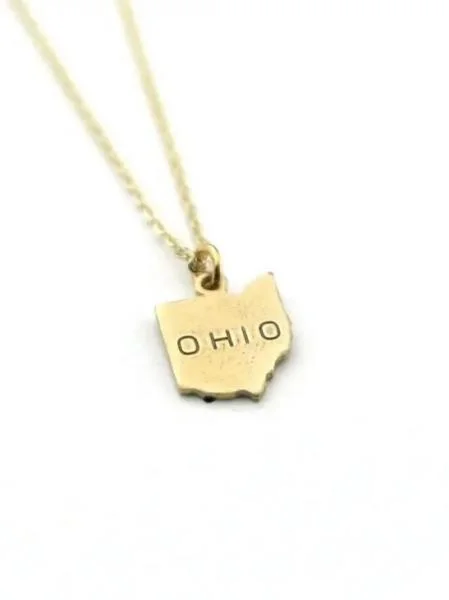 Delicate Crystal Jewelry For Sophisticated Charm Ohio State Stamped Necklace