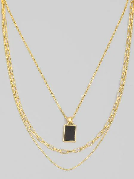 Bohemian-Inspired Jewelry For Free-Spirited Fashion Onyx Charm Necklace