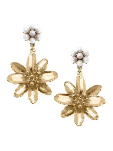 Seasonal Jewelry Sale – Upgrade Your Style Today Pearl Cluster + Flower Earrings