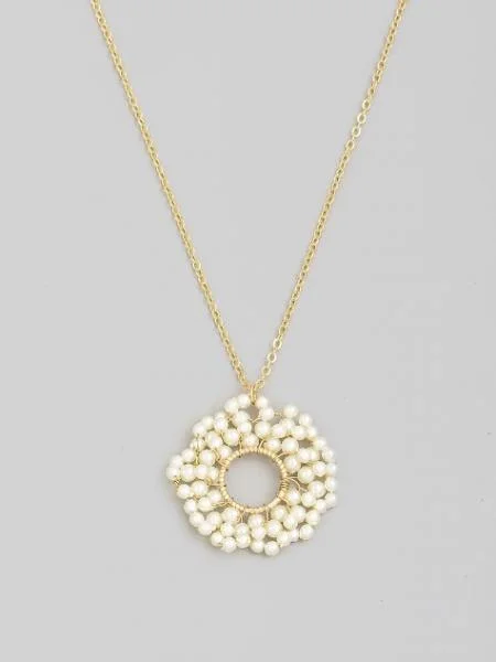 Eco-Friendly Sustainable Jewelry For Conscious Buyers Pearl Cluster Hoop Necklace
