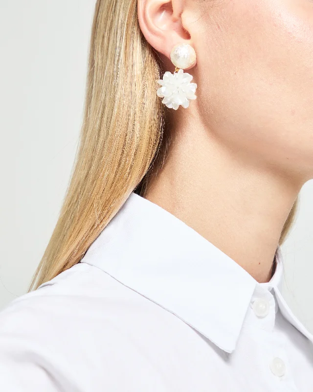 Shop Stylish Jewelry Now And Save Big Pearl Flower Drop Earrings