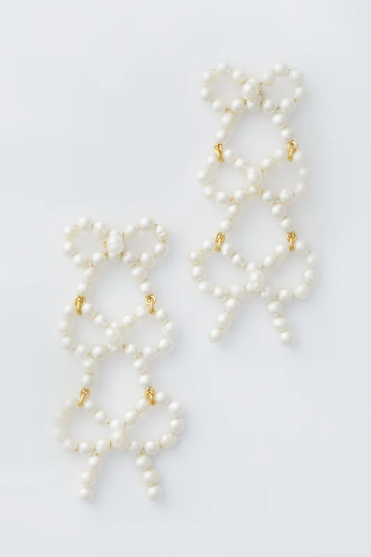 Classic And Modern Jewelry Styles On Sale Pearl Leighton Bow Earrings