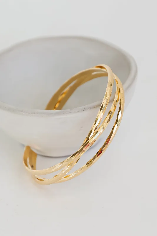 Huge Savings On Premium Jewelry Styles FINAL SALE - Penelope Gold Triple Cuff Bracelet Huge Savings On Premium Jewelry Styles FINAL SALE - Penelope Gold Triple Cuff Bracelet