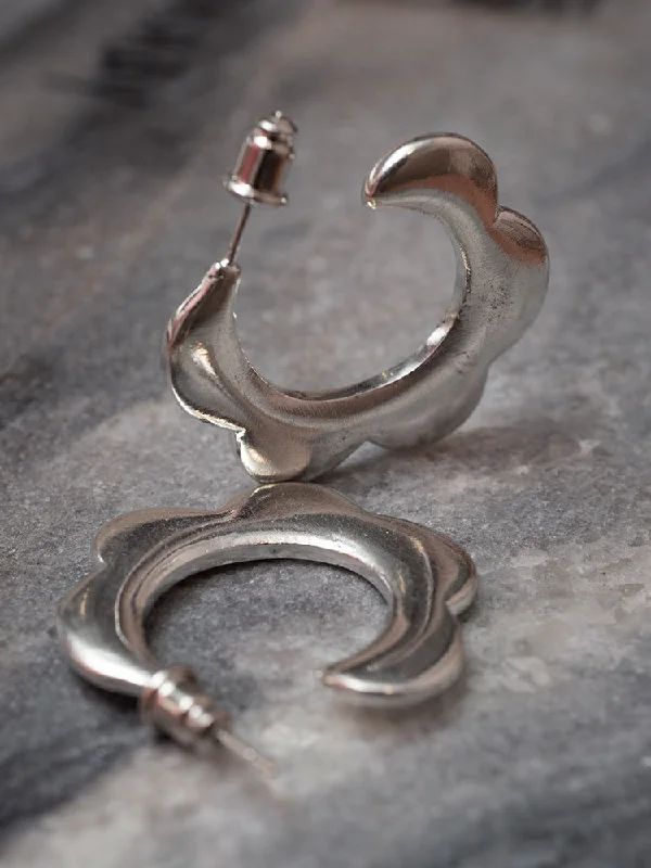 Once-A-Year Jewelry Sale – Grab Your Favorites Now Petal Hoops - Silver