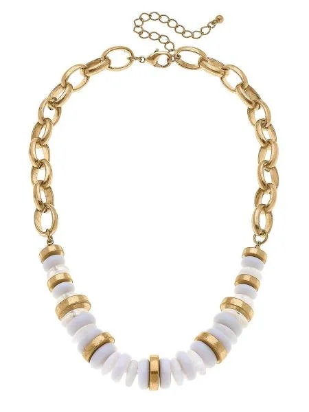 Fashion-Forward Geometric Jewelry For Contemporary Style Peyton Beaded Chain Necklace