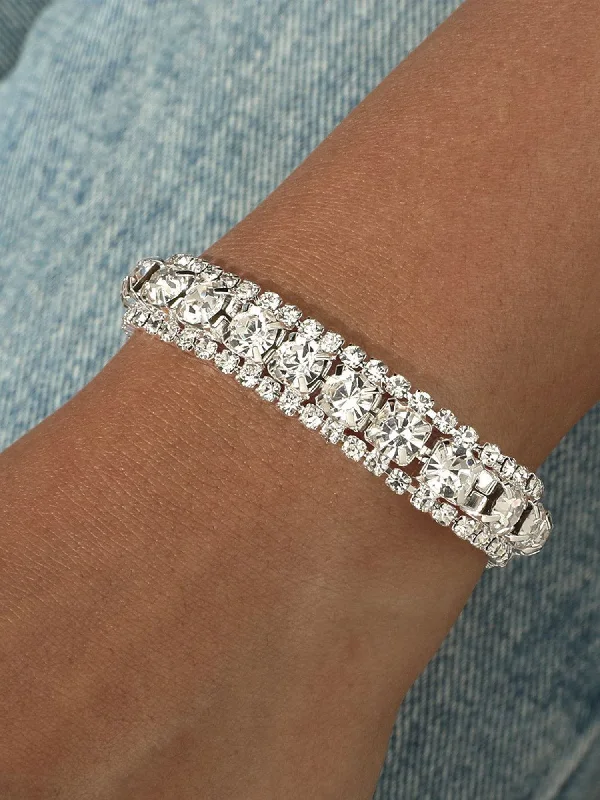 Elegant Jewelry, Exclusive Prices – Shop Now Plated Sterling Silver Cubic Zirconia Tennis Bracelet Elegant Jewelry, Exclusive Prices – Shop Now Plated Sterling Silver Cubic Zirconia Tennis Bracelet