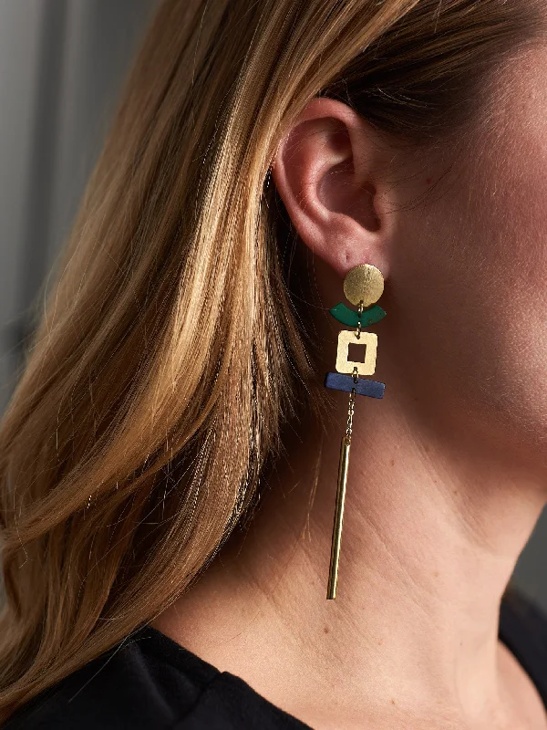 Celebrate Every Occasion With Sparkling Savings Pop Art Earrings - Blue