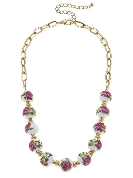 Shop Elegant Jewelry At Unbeatable Prices Porcelain Rose Necklace