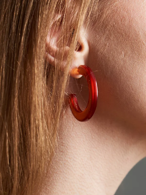Affordable Glamour – Premium Jewelry For Less Resin Hoops - Honeycomb