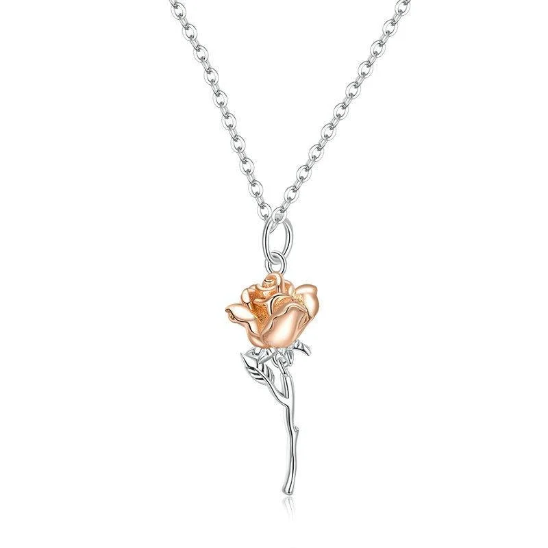 Rose Flower Necklace Birthday Gifts