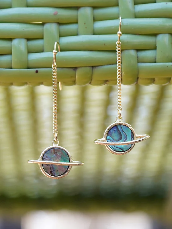 Shop Handcrafted Jewelry At Special Promotional Rates Saturn Chain Earrings - Shell