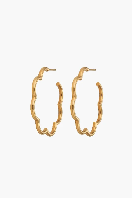 Glamorous Jewelry, Glamorous Deals – Shop Now Scallop Hoop Earrings