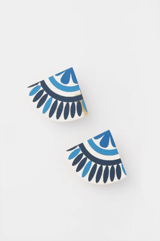 Sea Blue Tile Earrings