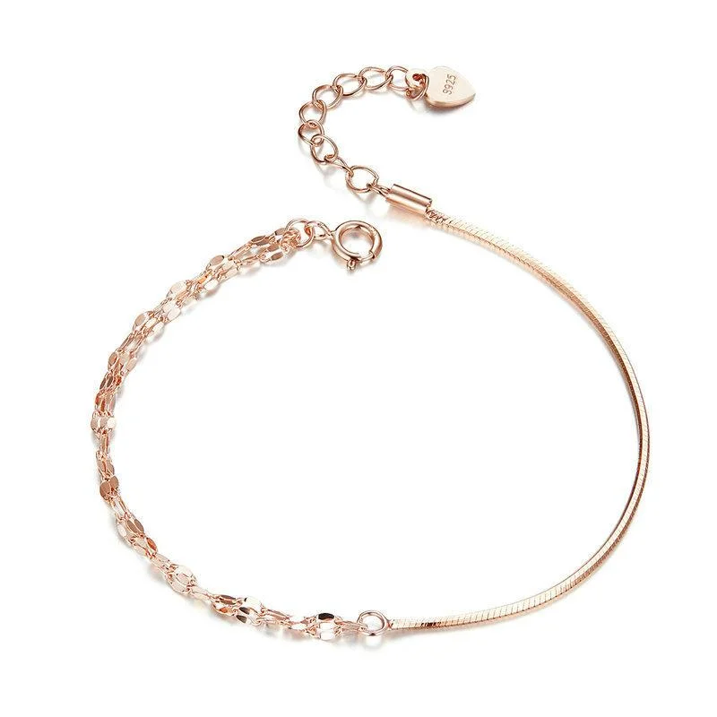 Timeless Jewelry At Special Discount Rates Simplicity Rose Gold Chain Bracelet Personalized Gift Timeless Jewelry At Special Discount Rates Simplicity Rose Gold Chain Bracelet Personalized Gift