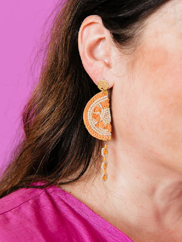 Unbeatable Offers On Luxury And Everyday Jewelry Slice Dangle Earrings - Orange