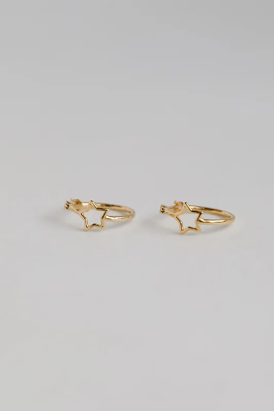 Sophie Gold Star Mini Hoop Earrings