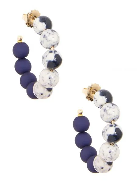 Elegant Jewelry, Exclusive Prices – Shop Now Splatter Bead Hoop Earrings