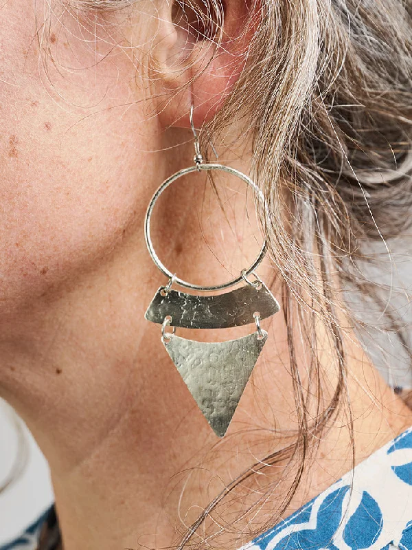 Clearance Sale On High-End Jewelry Collections Stacked Sunra Earrings Silver