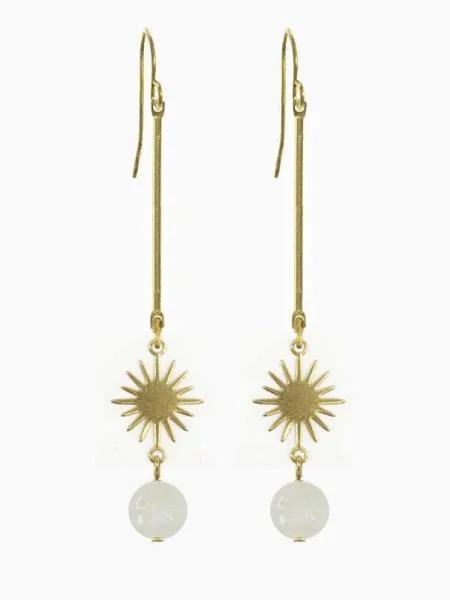 Unique Jewelry Designs Now At Discounted Rates Sun + Moonstone Earrings