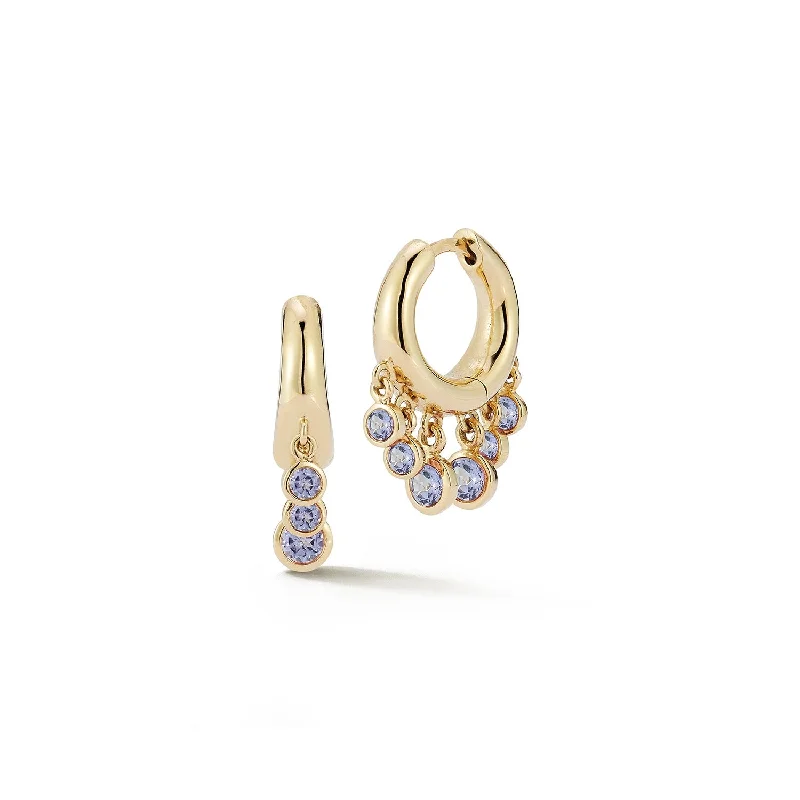Sparkle For Less – Shop Jewelry Deals Now Tanzanite Dangle Huggie