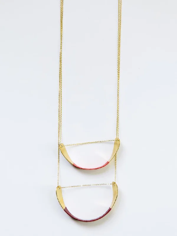 Limited-Time Offer On Elegant Jewelry Pieces Threaded Helix Necklace - Red