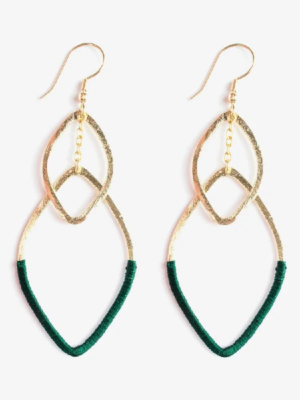 Timeless Jewelry Styles At Wallet-Friendly Prices Threaded Leaf Earrings - Gold