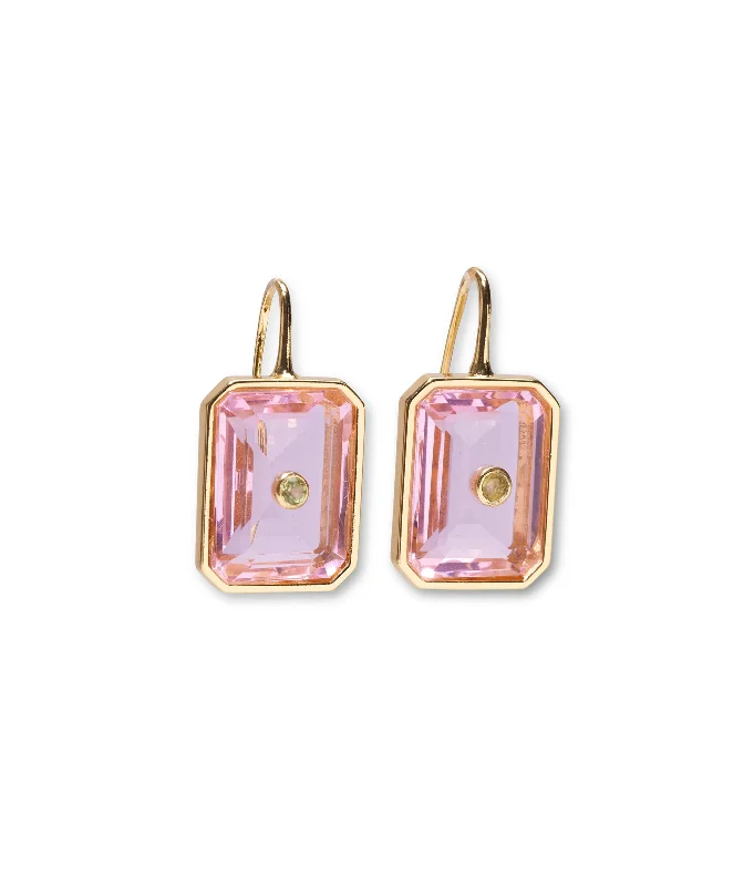 Celebrate Every Occasion With Sparkling Savings Tile Earrings in Pale Pink