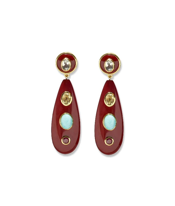 Exclusive Jewelry Offers – Shine For Less Torre Earrings in Chestnut