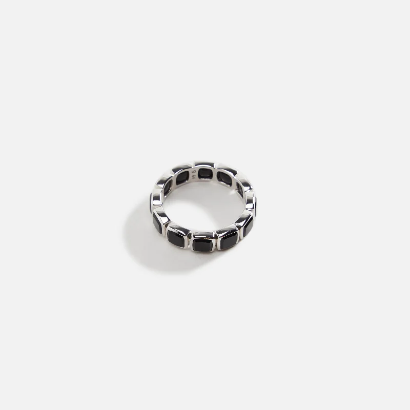 Premium Jewelry At Special Low Prices For A Limited Time Tom Wood Cushion Band Black Onyx M 925 Sterling Silver - Silver Premium Jewelry At Special Low Prices For A Limited Time Tom Wood Cushion Band Black Onyx M 925 Sterling Silver - Silver
