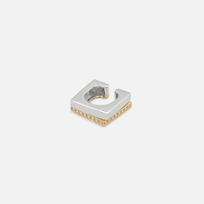 Affordable Glamour – Premium Jewelry At Special Prices Tom Wood Step Ear Cuff Duo CZ - Silver / Gold Affordable Glamour – Premium Jewelry At Special Prices Tom Wood Step Ear Cuff Duo CZ - Silver / Gold