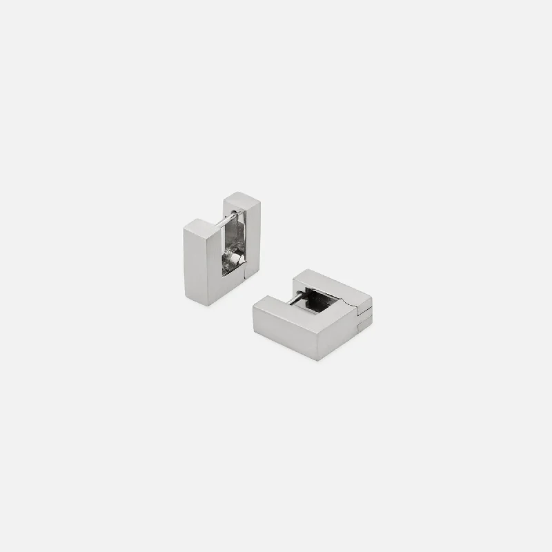 Exclusive Jewelry Sale – Shine For Less Tom Wood Small Square Hoops - Silver