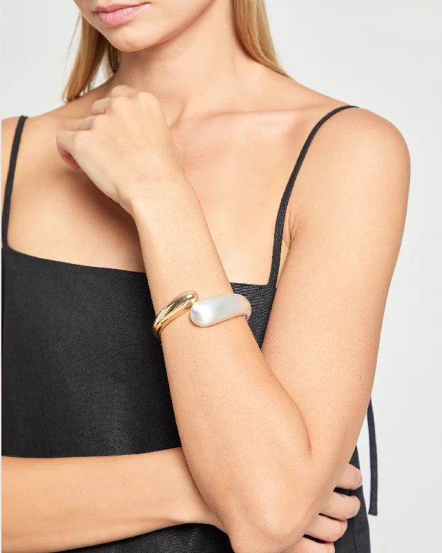 Premium Diamond Jewelry For Unforgettable Moments Two-Tone Hinge Cuff Bracelet