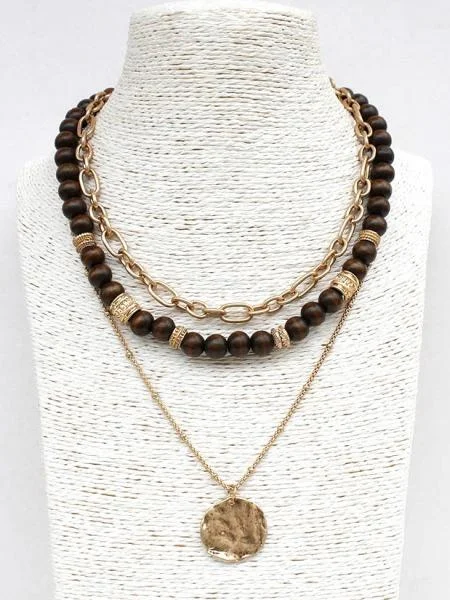 Personalized Jewelry Sale – Unique Pieces At Great Prices Walnut + Gold Layered Necklace Personalized Jewelry Sale – Unique Pieces At Great Prices Walnut + Gold Layered Necklace