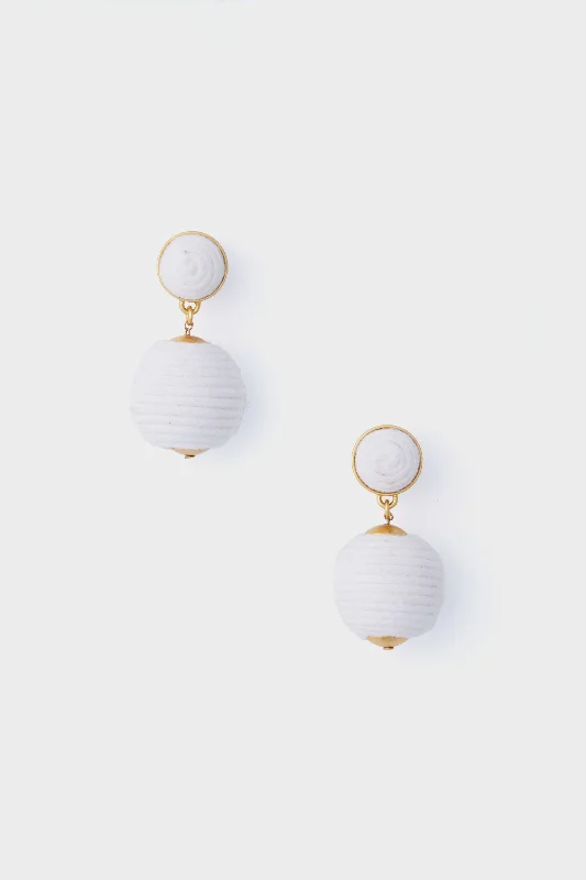 Exclusive Jewelry Sale – Shine For Less White Petite Woven Lantern Earrings