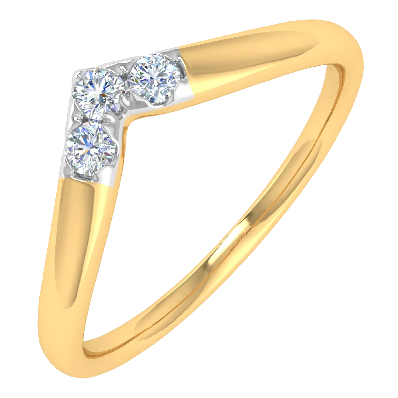 0.15 Carat Diamond Wedding Anniversary Ring in Yellow Gold