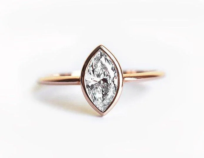 Premium Diamond Jewelry At Once-In-A-Lifetime Discounts Simple 0.5 Carat Marquise Solitaire Diamond Engagement Ring Premium Diamond Jewelry At Once-In-A-Lifetime Discounts Simple 0.5 Carat Marquise Solitaire Diamond Engagement Ring
