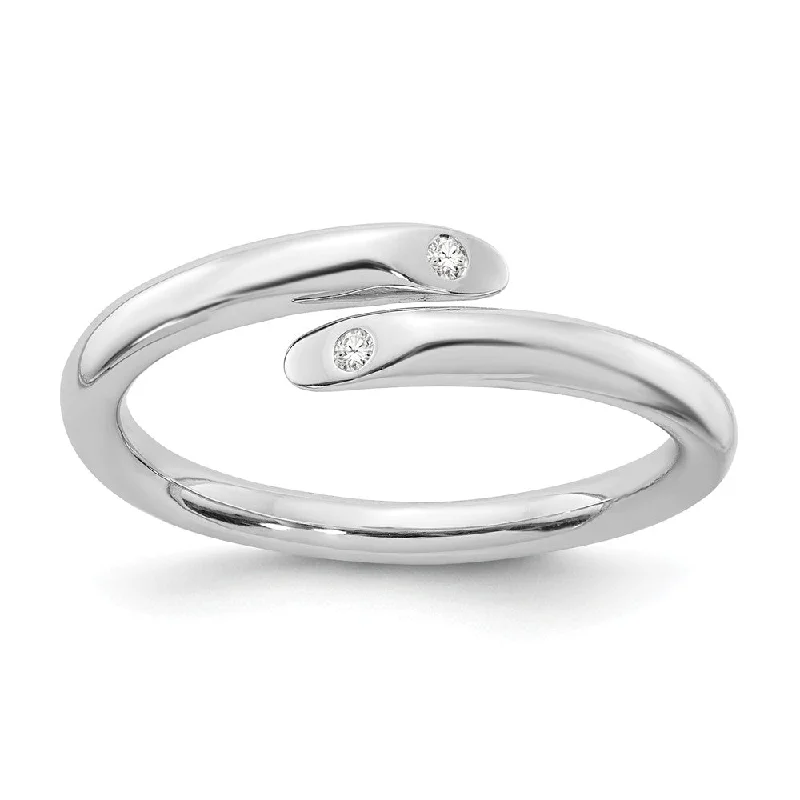 Once-A-Year Jewelry Deals – Shop Before They’Re Gone .02 Ctw Diamond Bypass Ring in Rhodium Plated Sterling Silver Once-A-Year Jewelry Deals – Shop Before They’Re Gone .02 Ctw Diamond Bypass Ring in Rhodium Plated Sterling Silver