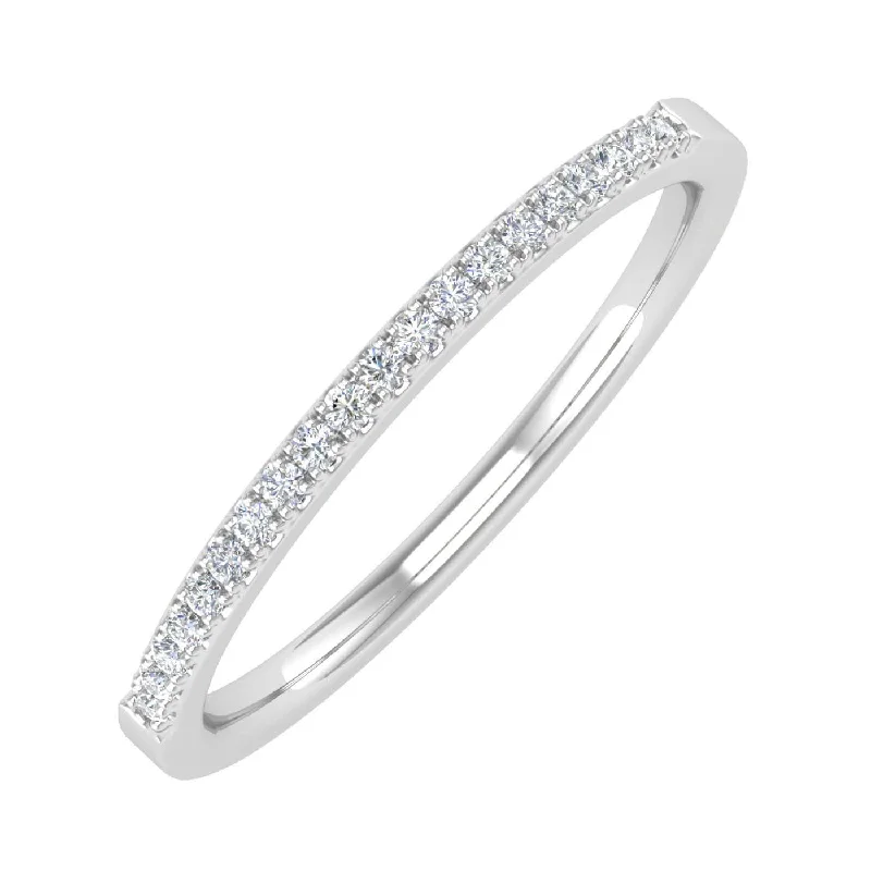 Romantic Heart-Shaped Jewelry For Special Gifts 1/10 Carat (ctw) Gold Ladies Diamond Stackable Anniversary Ring - IGI Certified Romantic Heart-Shaped Jewelry For Special Gifts 1/10 Carat (ctw) Gold Ladies Diamond Stackable Anniversary Ring - IGI Certified