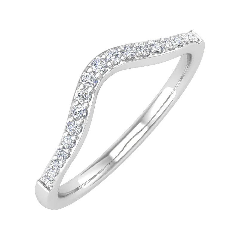 Bohemian-Inspired Jewelry For Free-Spirited Fashion 1/10 Carat (ctw) Gold Ladies Diamond Wedding Stackable Band - Guard Ring - IGI Certified Bohemian-Inspired Jewelry For Free-Spirited Fashion 1/10 Carat (ctw) Gold Ladies Diamond Wedding Stackable Band - Guard Ring - IGI Certified